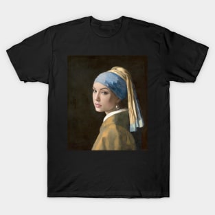 Sasha Grey as the girl with pearl earring T-Shirt